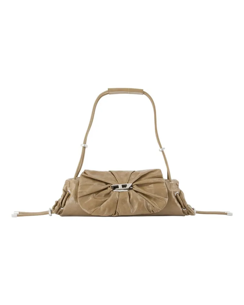 Diesel Scrunch D kleiner Umhängetasche  Leder Beige Beige