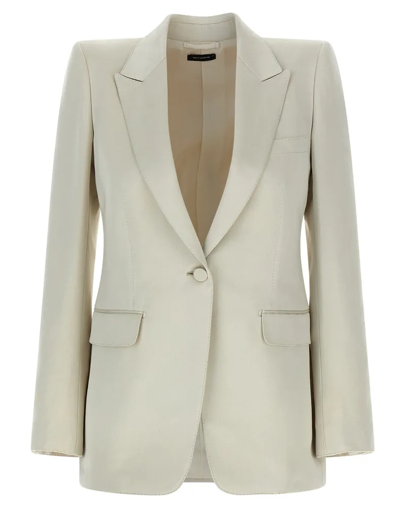 Tom Ford Duchesse Einreihiger Blazer Beige