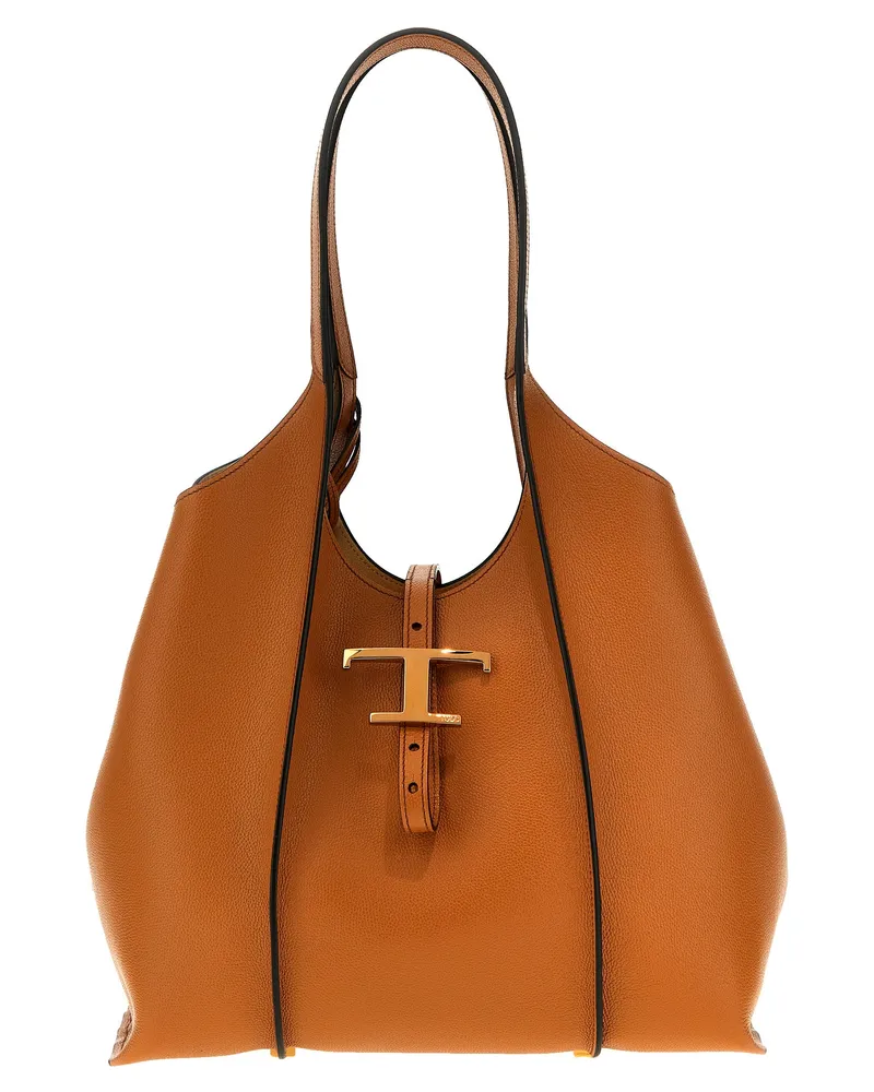 TOD'S Tod 's "T zeitlos" Mini -Einkaufstasche Braun