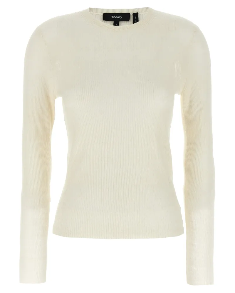 Theory Theorie Viskose Leinenpullover White