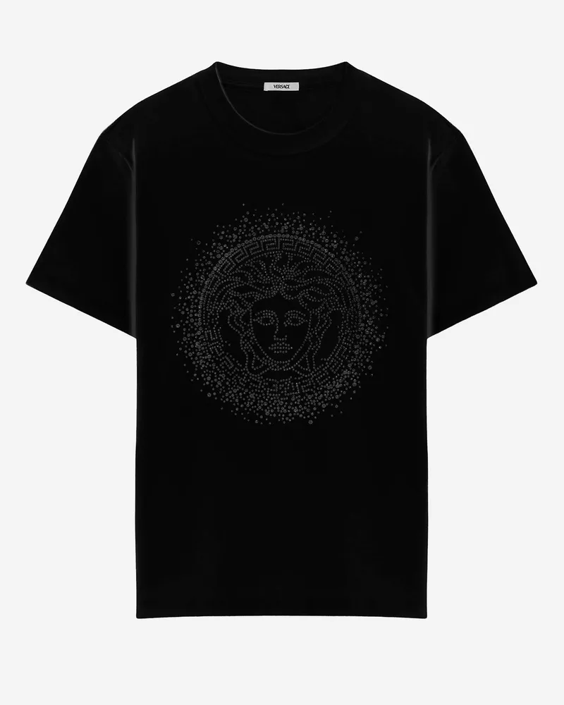 Versace Medusa Baumwoll-T-Shirt Black