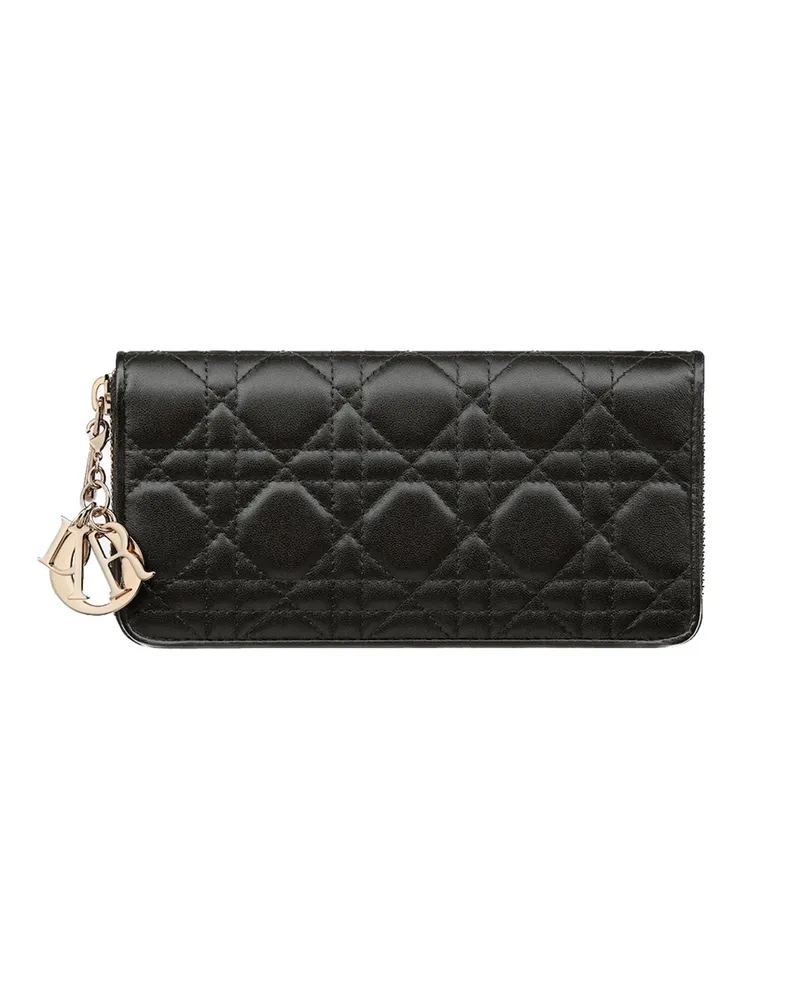 Dior Lady Voyageur Brieftasche Black