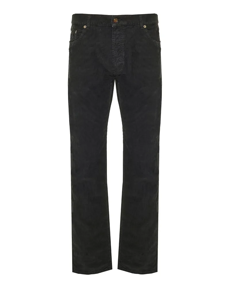 Saint Laurent Cord -Jeans gerade Beinbein Black