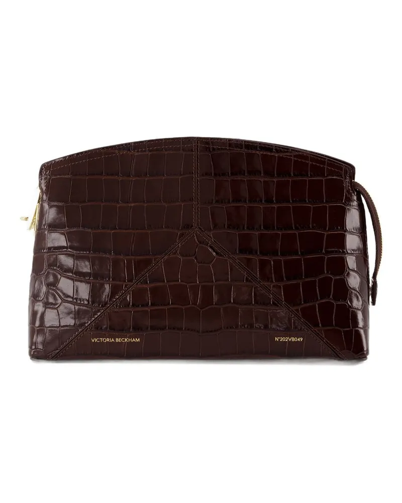 Victoria Beckham Die Victoria Clutch  Leder braun Braun