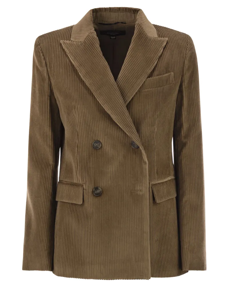 Weekend Max Mara Katanga Blazer aus Baumwollsamt Hazelnut