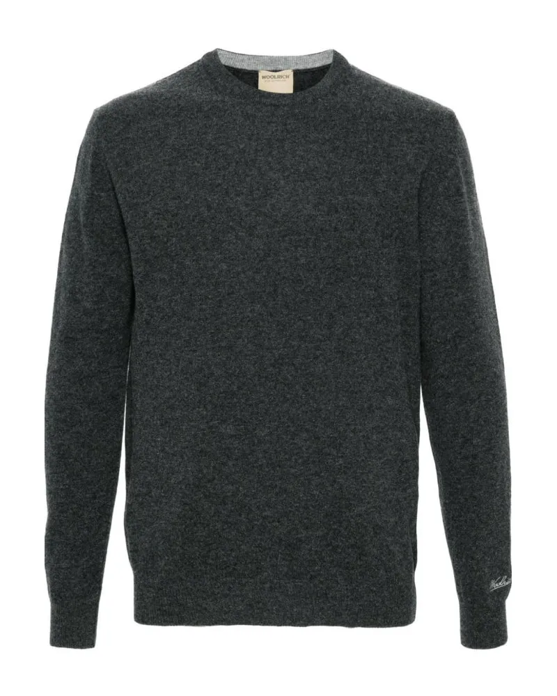 Woolrich Lammwoll-Rundhalsausschnitt Grey