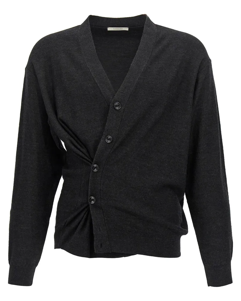 Christophe Lemaire entspannte", gedrehte "Strickjacke Gray