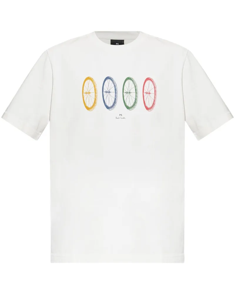 Paul Smith PS von Paul Smith Bike Reifen Baumwoll -T -Shirt White