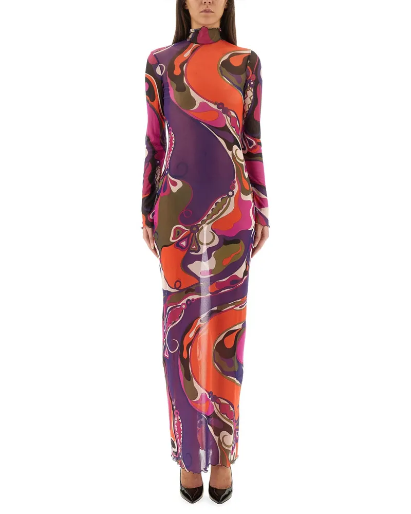 Emilio Pucci Orchid Printkleid Multicolour