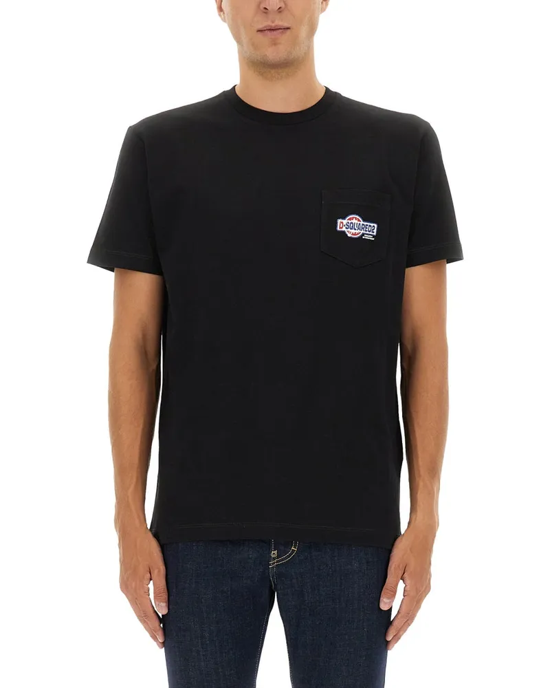 Dsquared2 T -Shirt mit Tasche und Logo Black