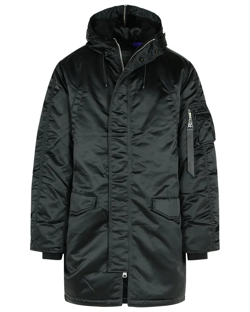 Alpha Industries N 3 B UV' Black Nylon Parka Black