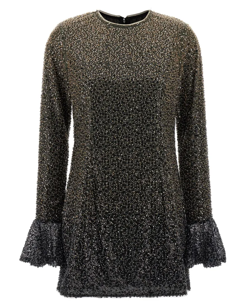 ROTATE Birger Christensen Beaded Ls Mini“-Kleid Brown