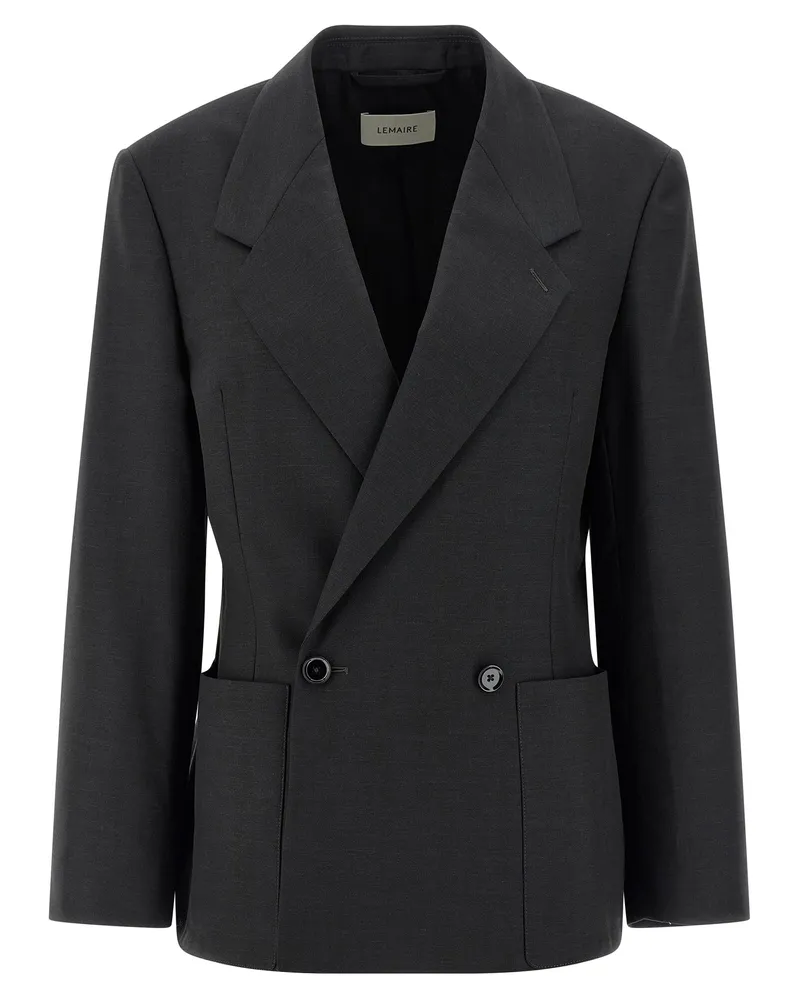 Christophe Lemaire Zweireihiger, maßgeschneiderter Blazer von Black