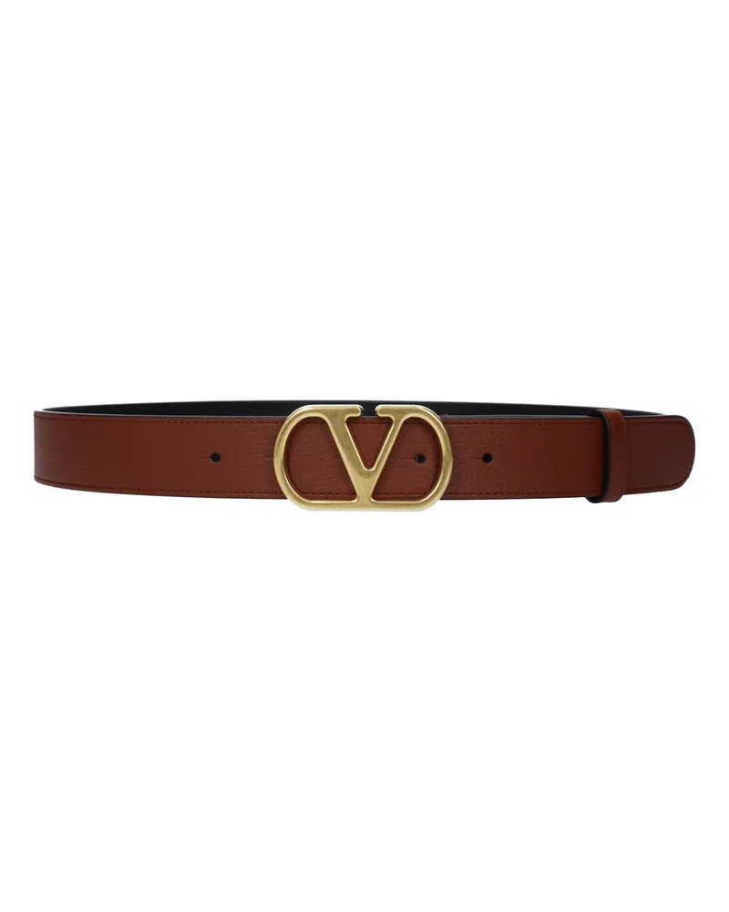 Valentino Garavani Männer 's Gürtel Leder braun -