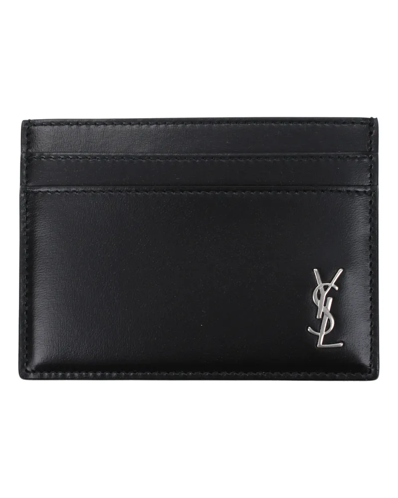 Saint Laurent Herrens Dokumentenhalter Leder Schwarz -