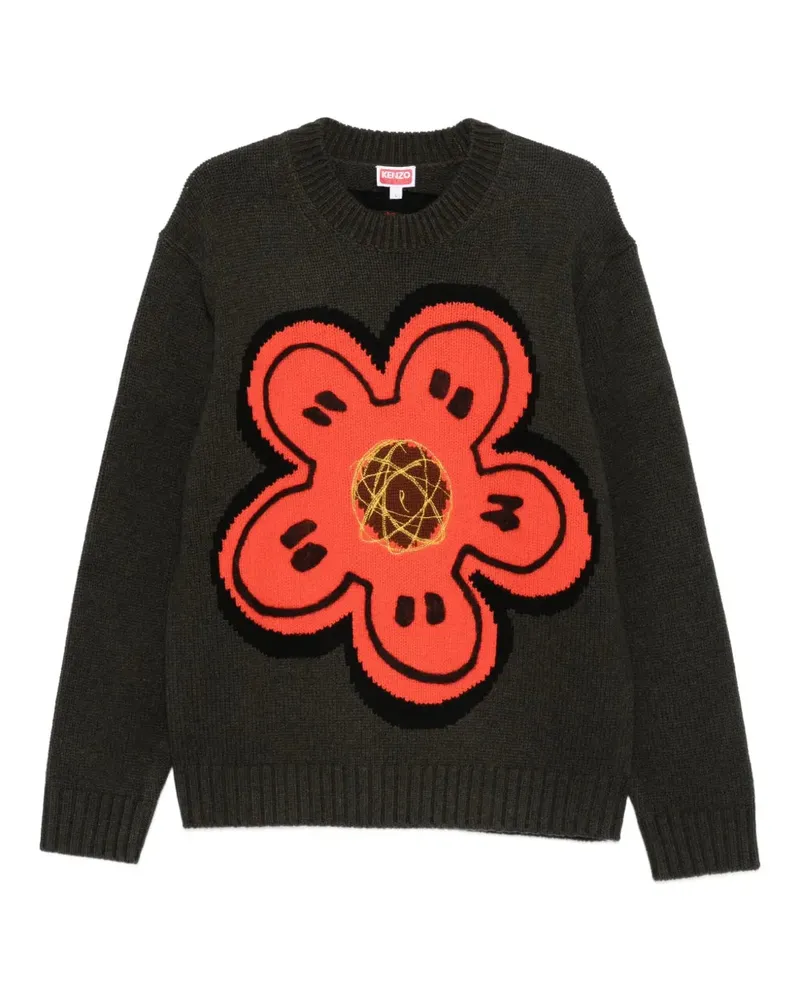 Kenzo Crewneck -Pullover mit Blumendekoration 50