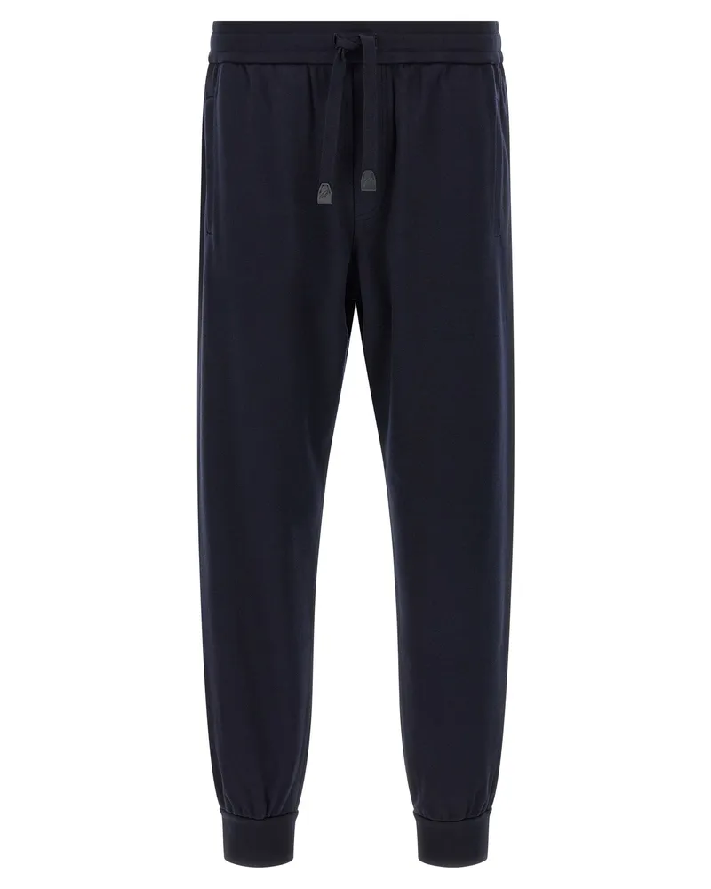 Brioni Cotton und Cashmere Joggers Blue