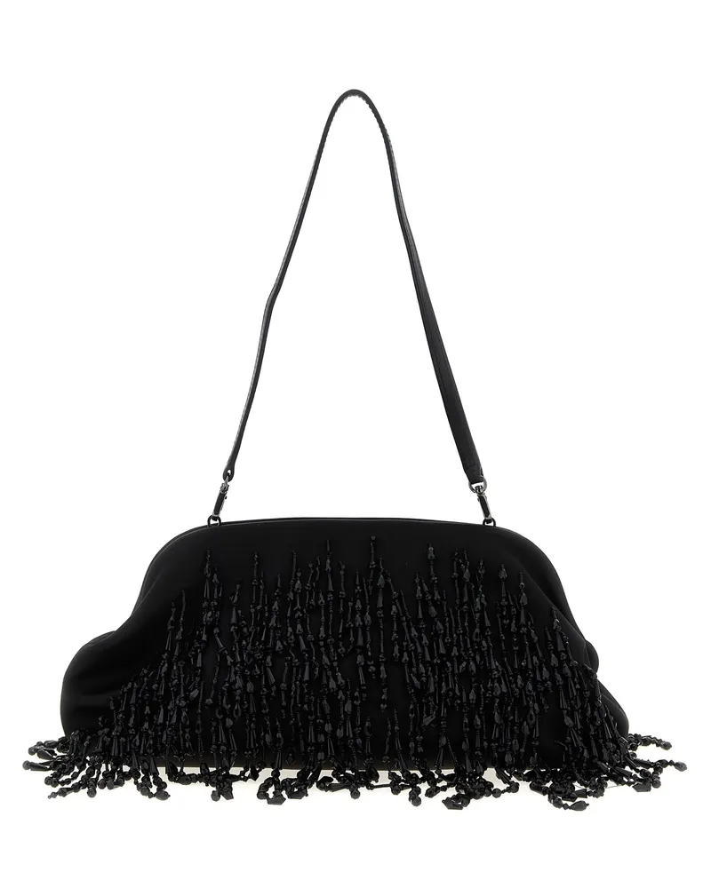 Alberta Ferretti Satin Clutch Black