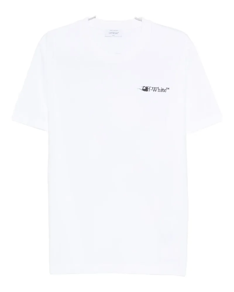 OFF-WHITE Ink Pfeil Baumwoll -T -Shirt White