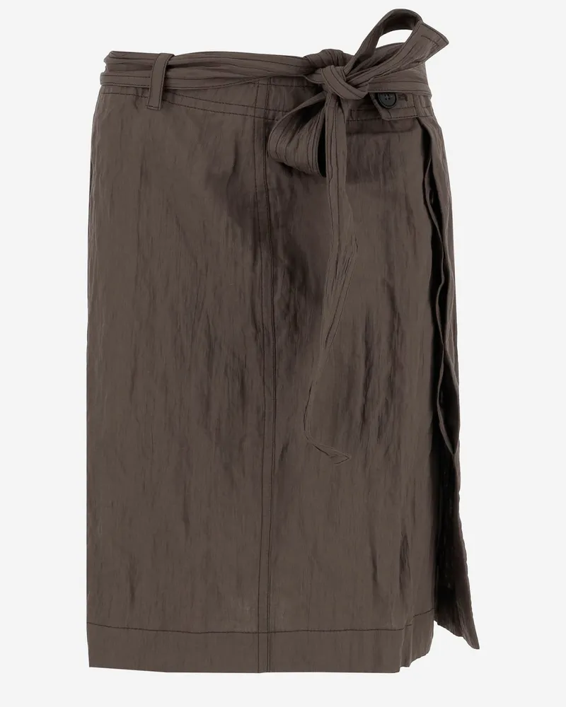 Ferragamo Wickelrock aus Baumwollmischung Cachi