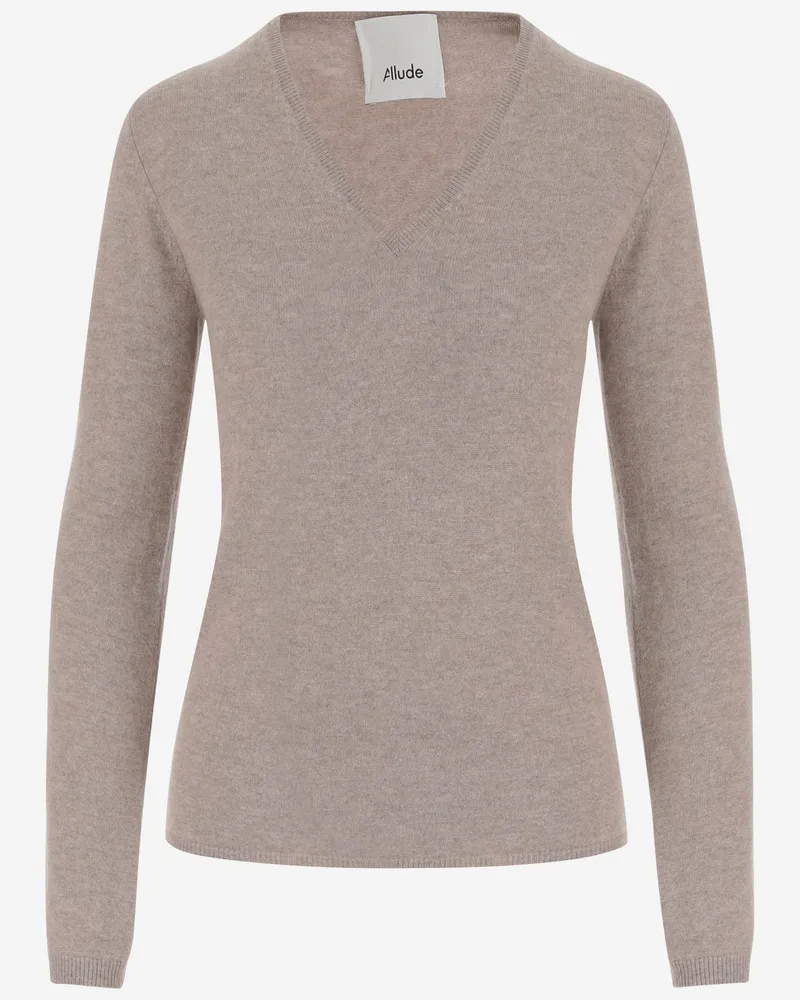 ALLUDE Gegen Kaschmirpullover anspielend Beige