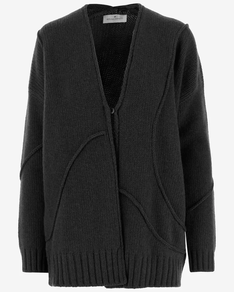 Bruno Manetti Wolle Mischjacke Black