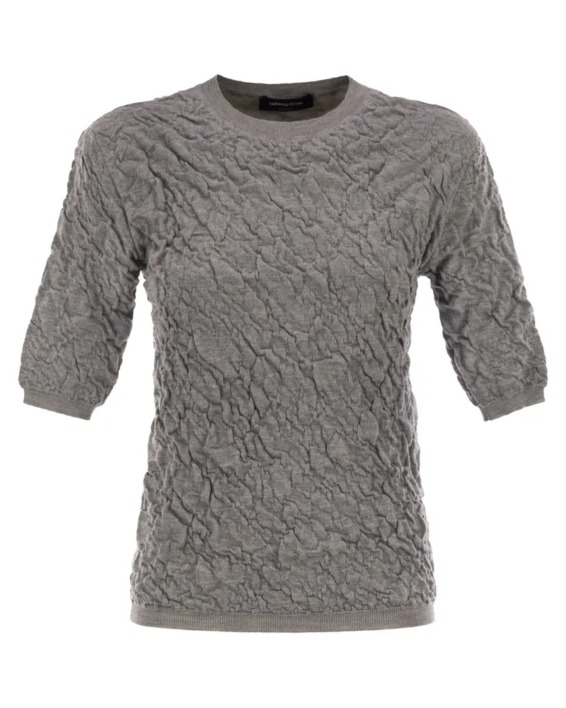 Fabiana Filippi Slim-Fit-Pullover von  mit geprägtem Finish Grey