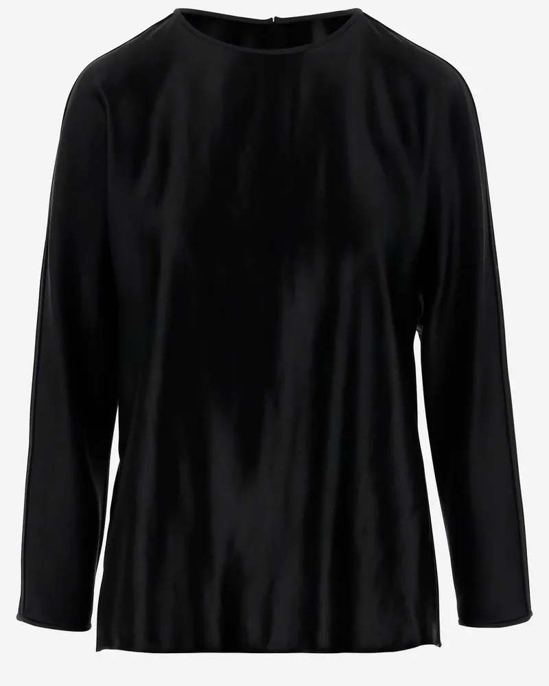 Giorgio Armani Seiler Effekt Seidenpullover Black