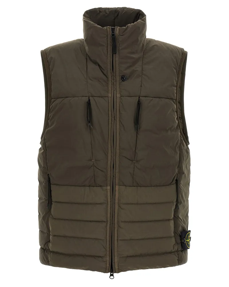 Stone Island nahtloser Tunnel Nylon Down Tc' Weste Green