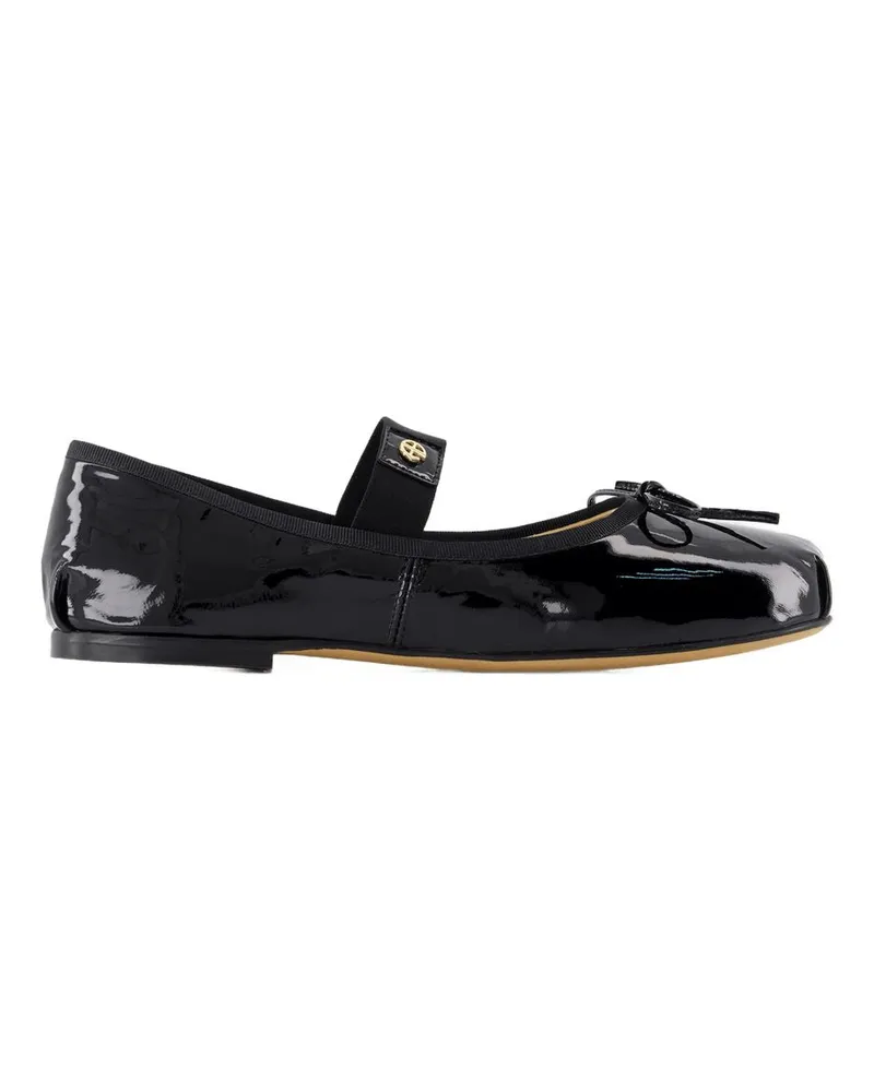 Anine Bing Jolie Flats flache Schuhe  Leder schwarz Black