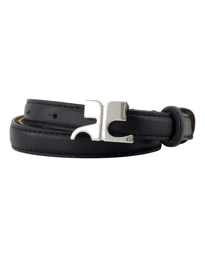 Courrèges Wechselstromgürtel -Courreves Leder schwarz Black