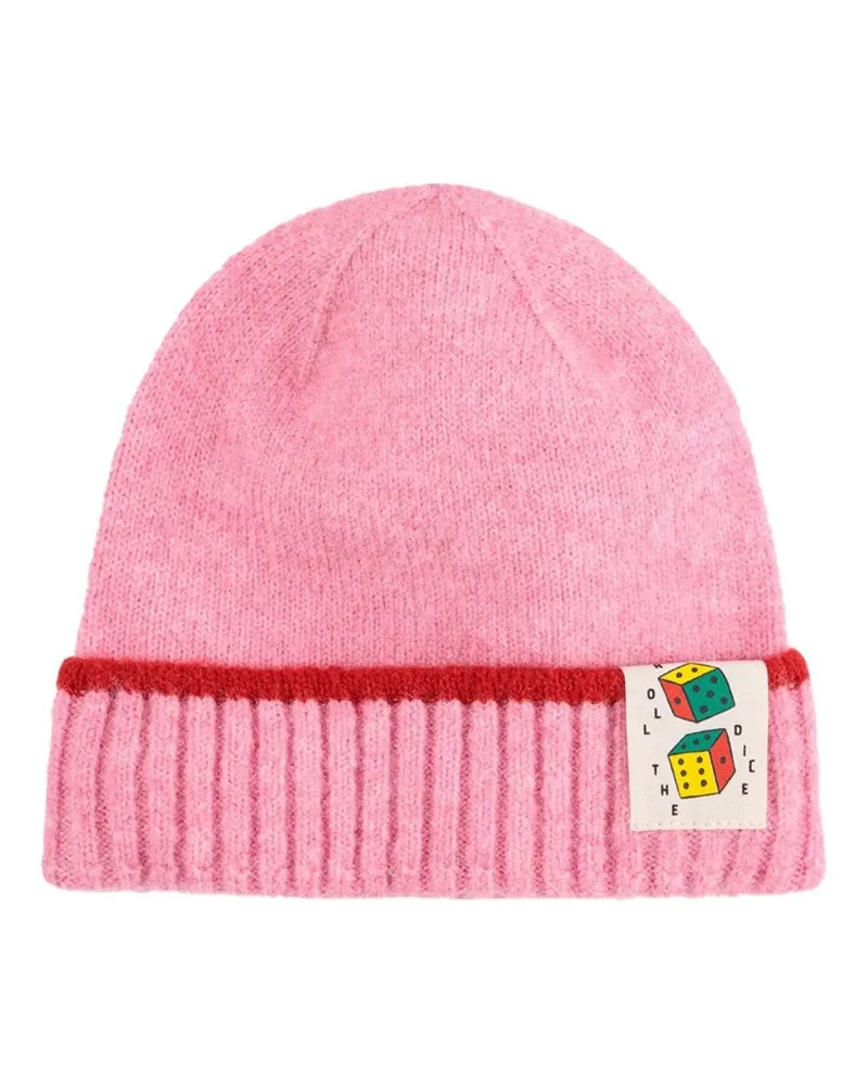 BOBO CHOSES Bobo wählte Beanie Hut mit Logo Pink