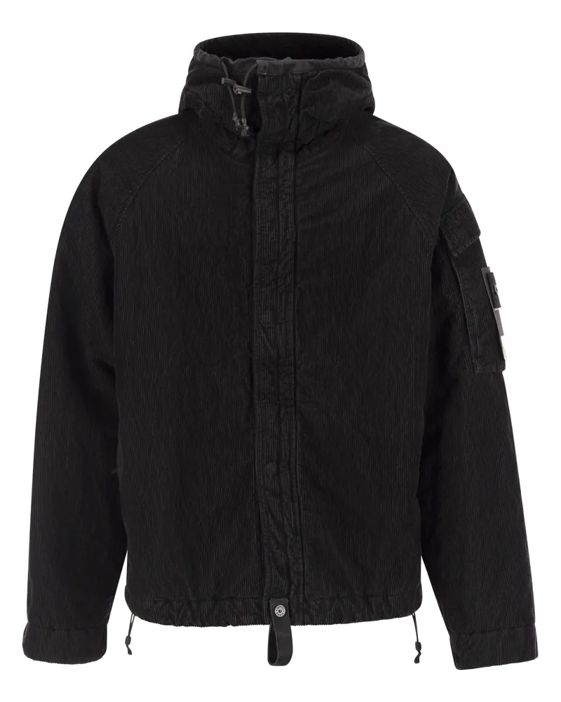Stone Island Wattierte Cordjacke von Black