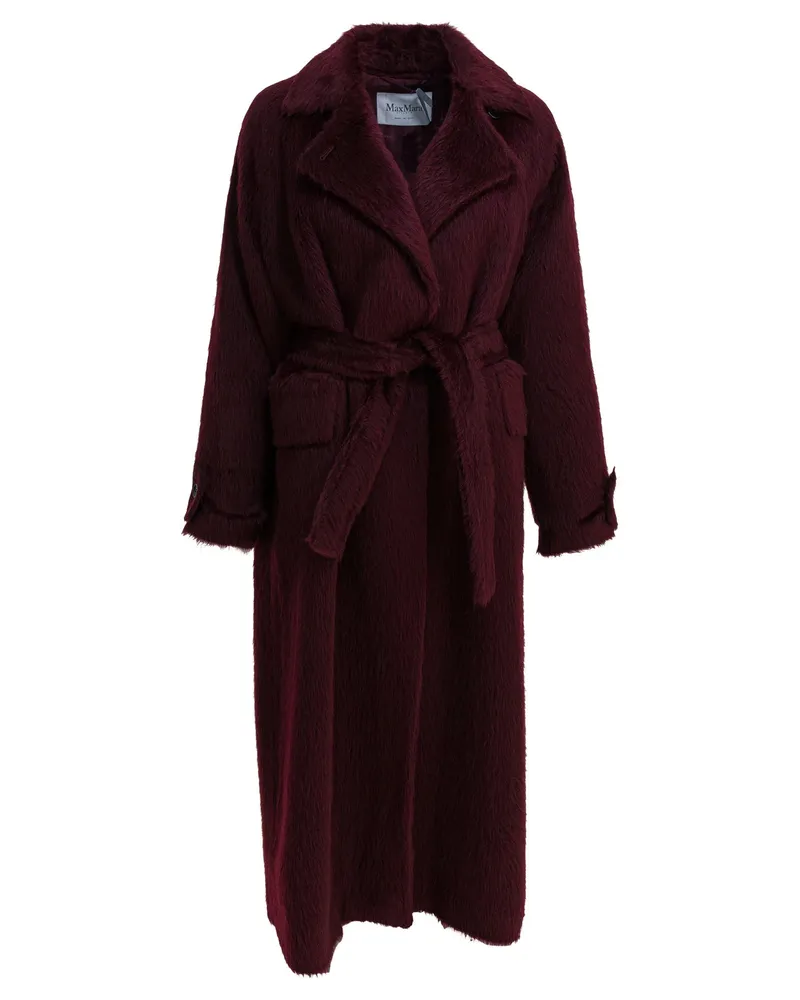Max Mara Langer Mantel aus Alpaka und Wolle von Bordeaux