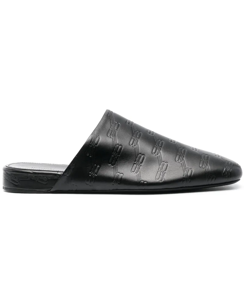 Balenciaga gemütliche BB -Lederruhrschuhe Black