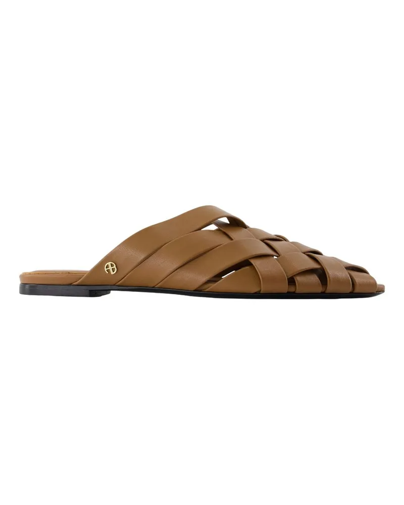 Anine Bing Eve Mules Schuhe  Leder braun Brown