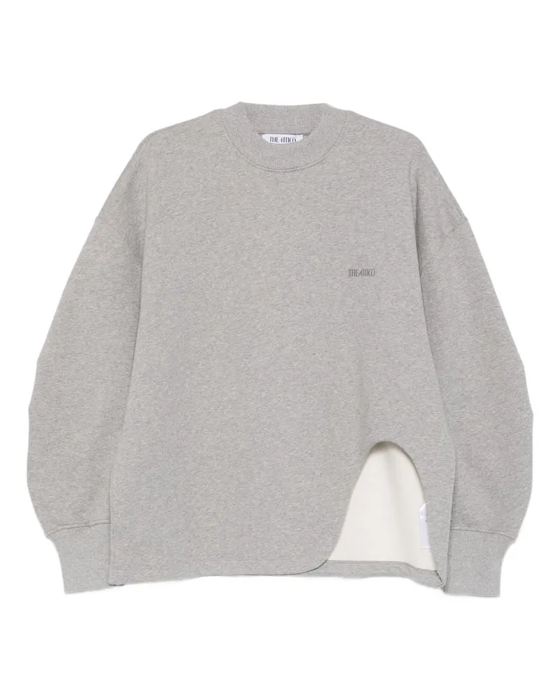 ATTICO Das asymmetrische Baumwoll-Sweatshirt von Attico Grey