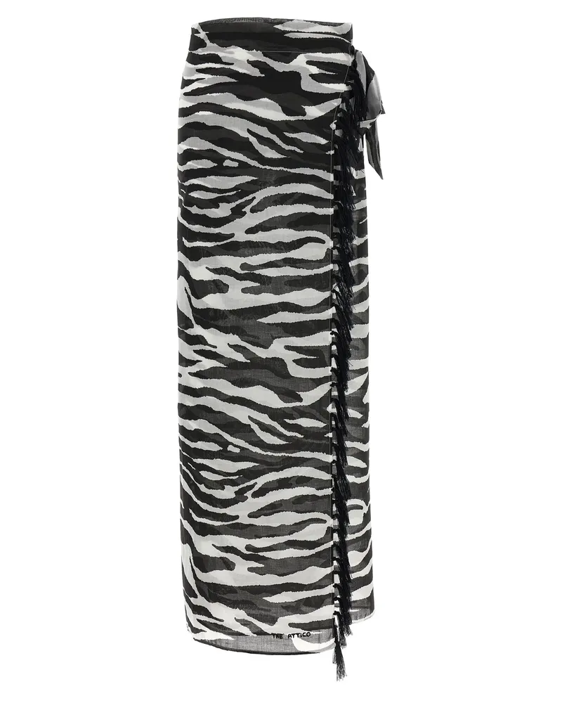ATTICO Der Attico Zebra druckt Sarong White