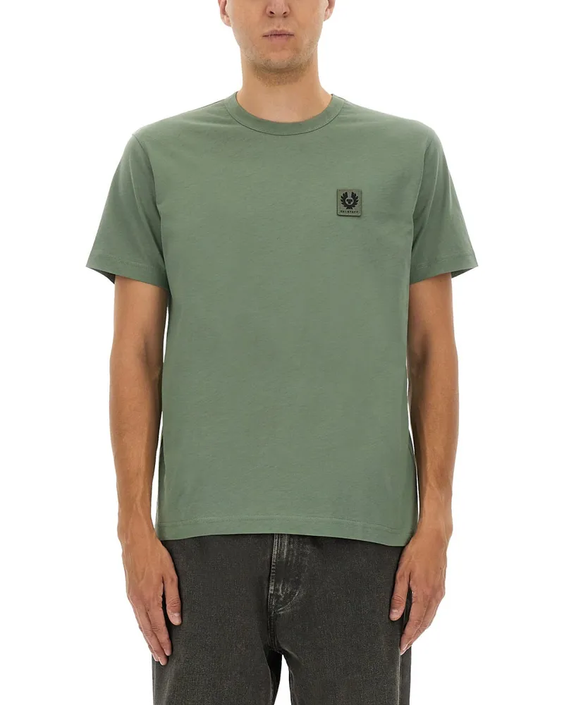 Belstaff T -Shirt mit Logo Patch Green