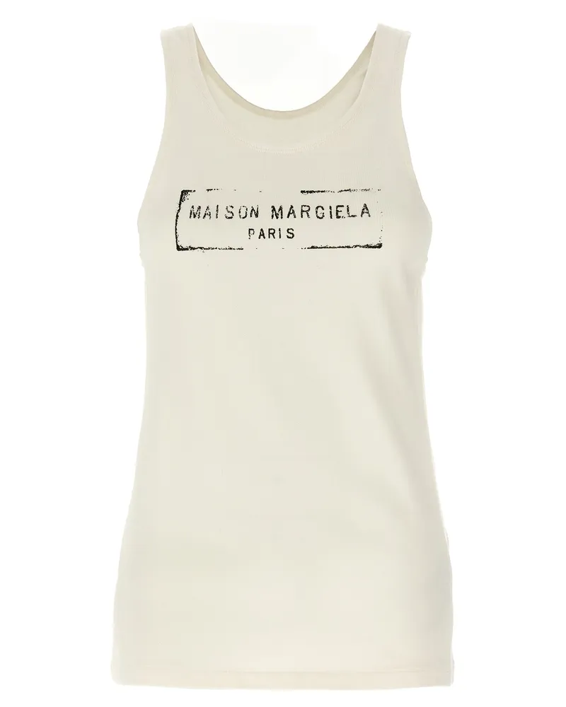 Maison Margiela Logo Tanktop Beige