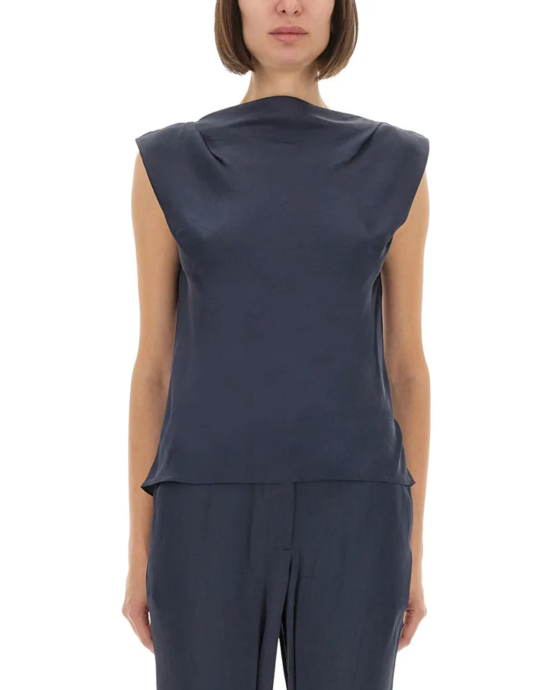 Theory Theorie Satin Tops Blue