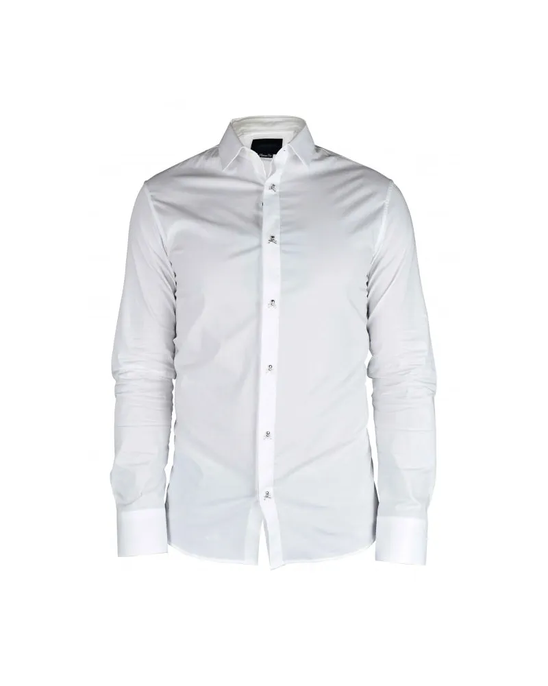 Philipp Plein ls Schädelhemd White