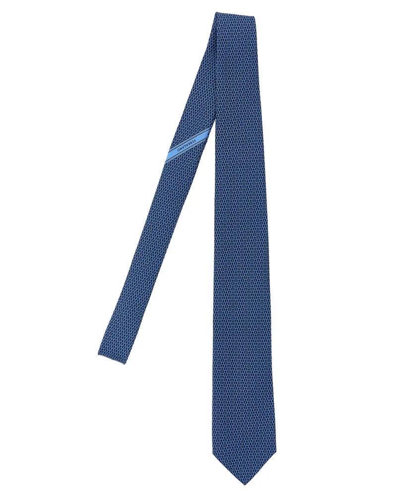 Ferragamo Krawatte mit „Gancini“-Print von Blue