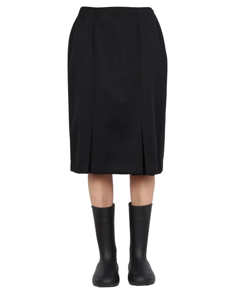 Raf Simons gerade geschnittener Rock Black