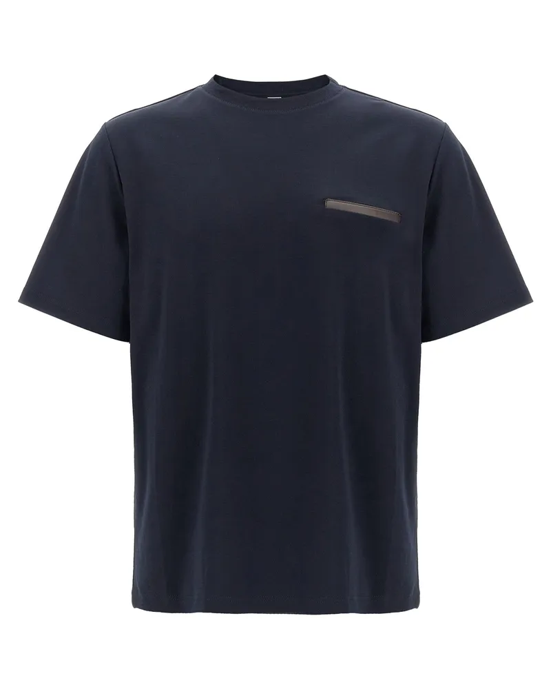 Berluti Leather Tab“ T-Shirt Blue