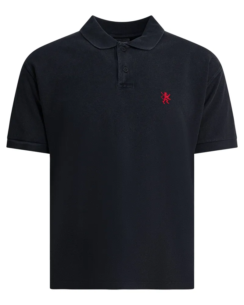 Balenciaga Kurzarm-Poloshirt Black