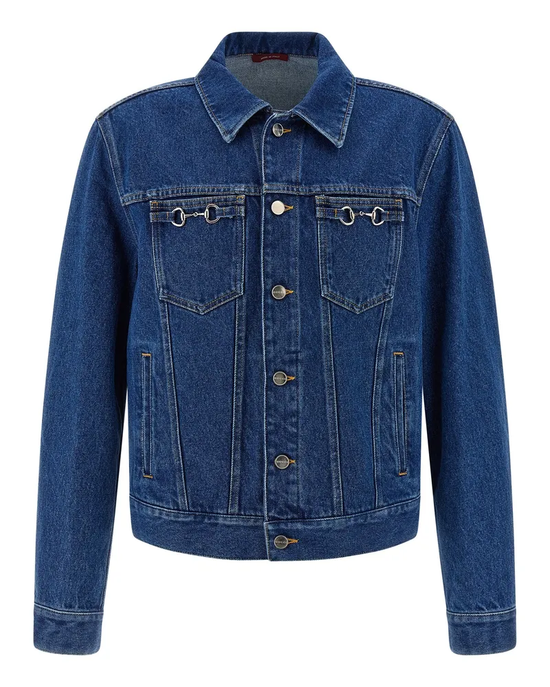 Gucci Horsebit Jeansjacke Blue