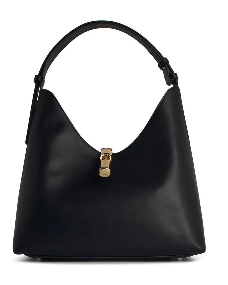 Furla Hobo Goccia' Black Lear Tasche Black