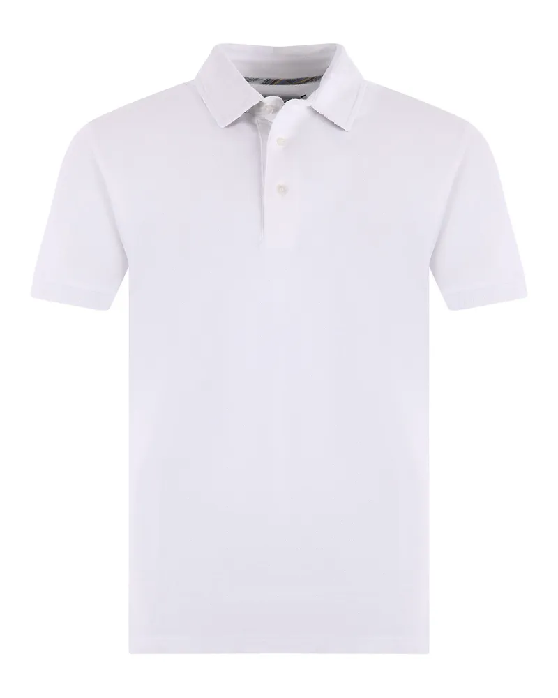 Etro Cotton Pique Polo -Hemd White