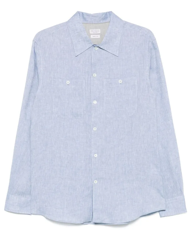 Brunello Cucinelli Leinenhemd Clear